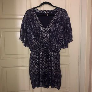 FreePeople Purple/Silver Dress Size Medium